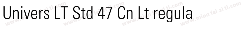 Univers LT Std 47 Cn Lt regular字体转换